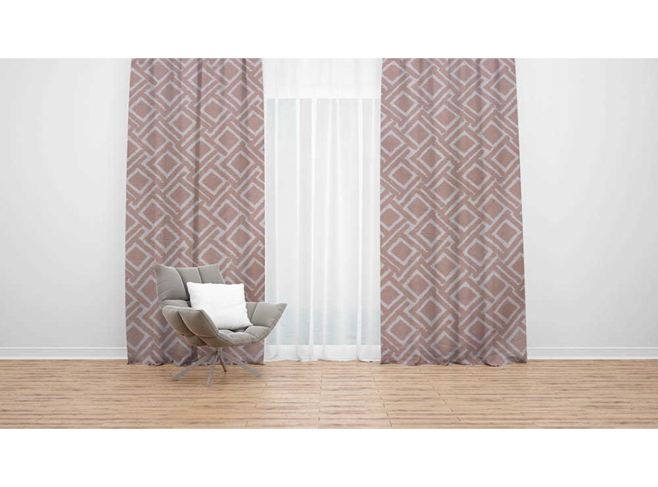 Designový závěs s tunelem JANE Premium 140x250 cm - béžový