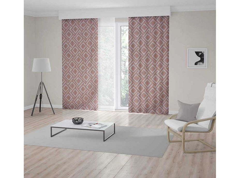 Designový závěs s tunelem JANE Premium 140x250 cm - béžový