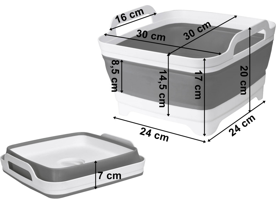 Silikonové umyvadlo s odtokem COMPACT