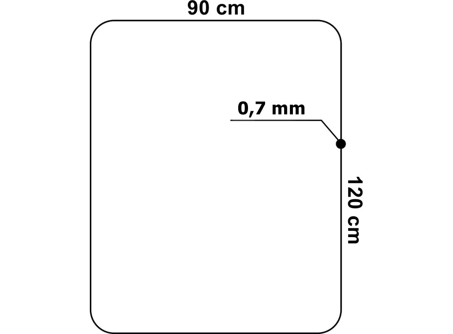 Ochranná podložka pod židli 120 x 90 cm - průhledná