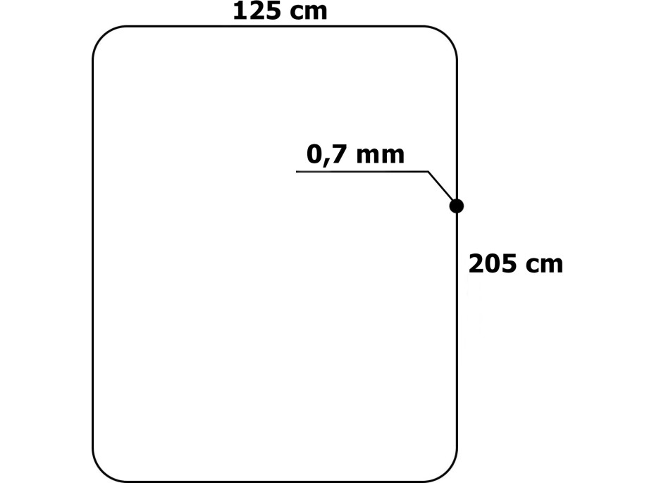 Ochranná podložka pod židli 125 x 205 cm - průhlědná