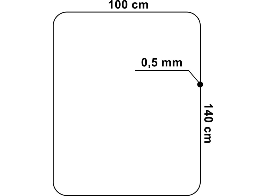 Ochranná podložka pod židli 140 x 100 cm - průhledná