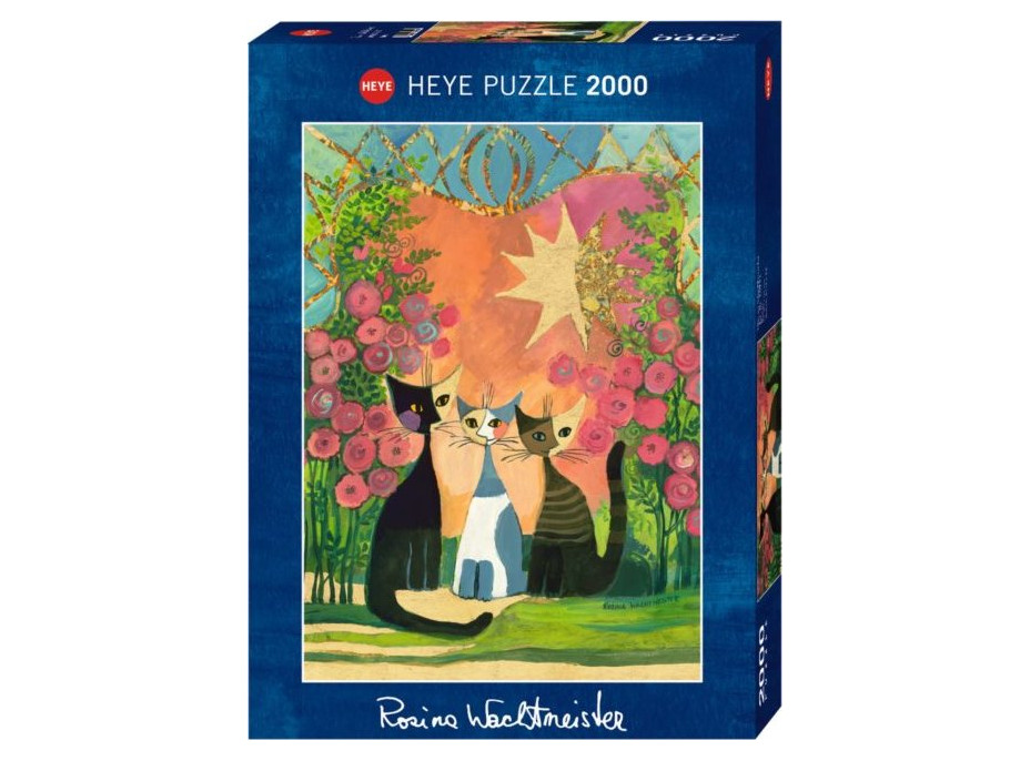 HEYE Metalické puzzle Růže 2000 dílků