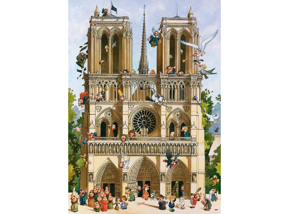 HEYE Puzzle Cartoon Classics: Ať žije Notre Dame 1000 dílků