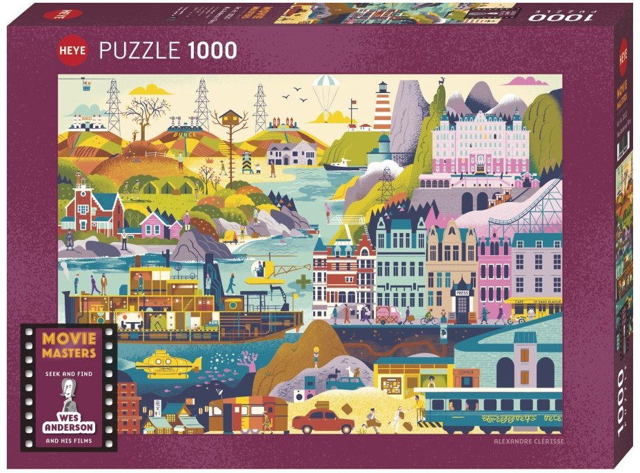 HEYE Puzzle Movie Masters: Filmy Wese Andersona 1000 dílků