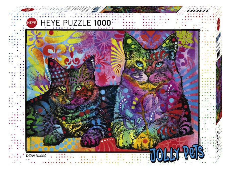 HEYE Puzzle Jolly Pets: Věnováno kočkám 1000 dílků