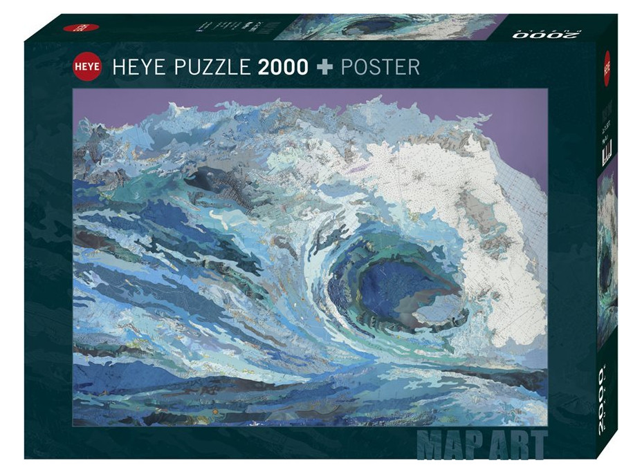 HEYE Puzzle Map Art: Vlna 2000 dílků