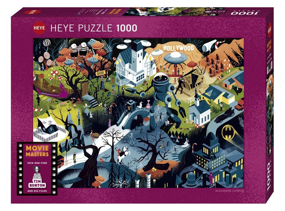 HEYE Puzzle Movie Masters: Filmy Tima Burtona 1000 dílků