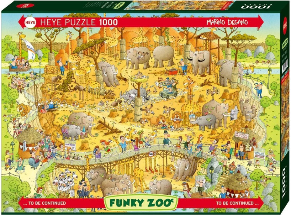 HEYE Puzzle Šílená ZOO: Africká expozice 1000 dílků