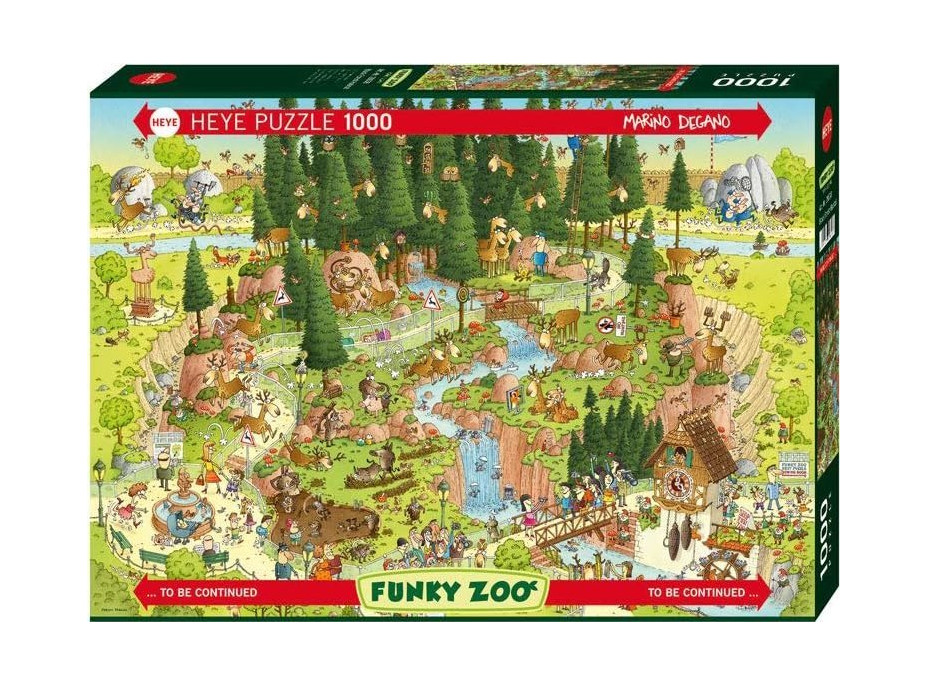 HEYE Puzzle Šílená ZOO: Expozice Černý les 1000 dílků