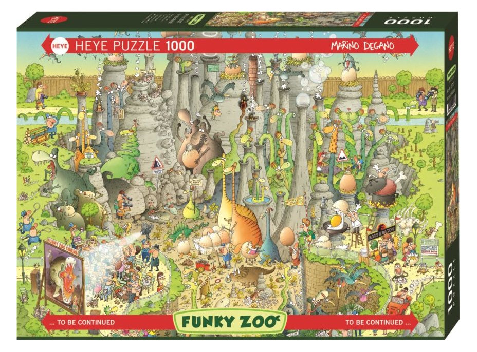 HEYE Puzzle Šílená ZOO: Expozice Jurský svět 1000 dílků