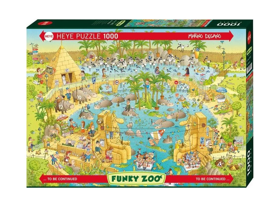 HEYE Puzzle Šílená ZOO: Nilská expozice 1000 dílků