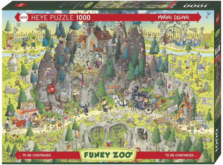 HEYE Puzzle Šílená ZOO: Expozice Transylvánie 1000 dílků