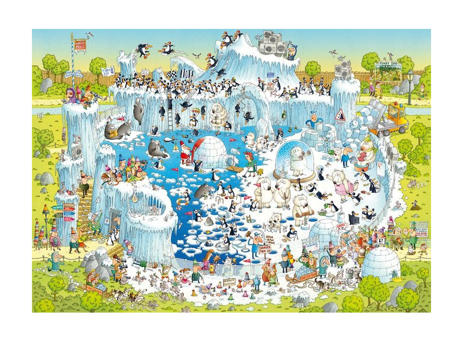 HEYE Puzzle Šílená ZOO: Polární expozice 1000 dílků