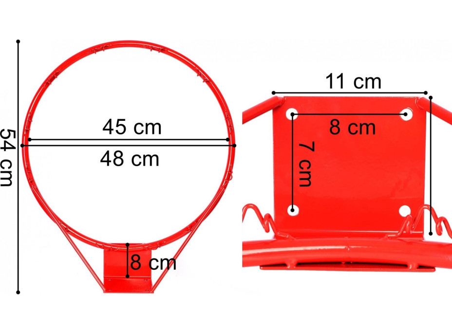 Basketbalový koš TOSSER 45 cm