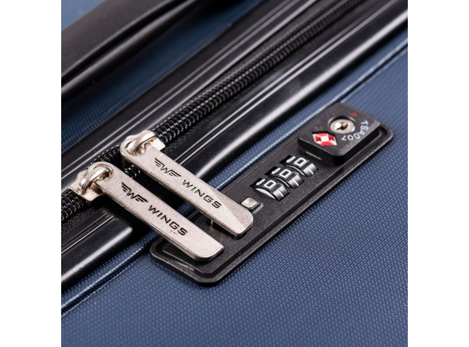 Moderní cestovní kufry SPARROW - set S+M+L - černé - TSA zámek