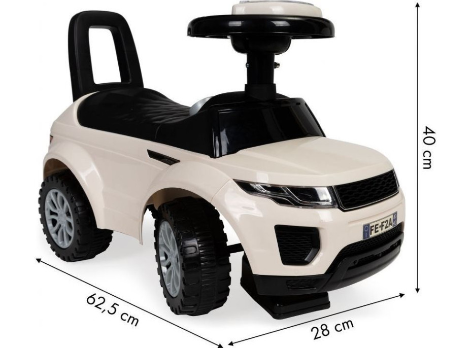 ECOTOYS Odrážedlo Auto s melodiemi bílé