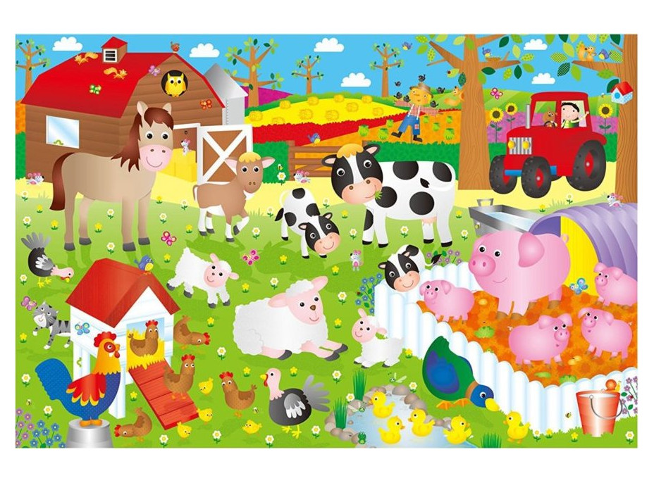 GALT Obří podlahové puzzle Farma 30 dílků