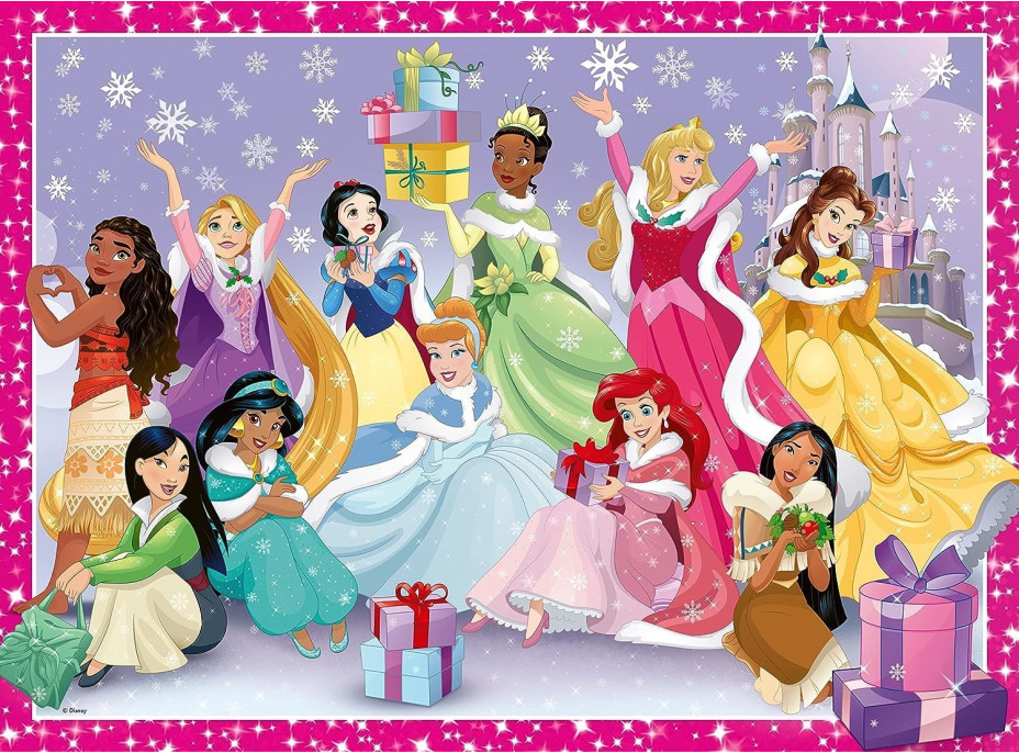 RAVENSBURGER Puzzle Disney princezny: O Vánocích XXL 200 dílků