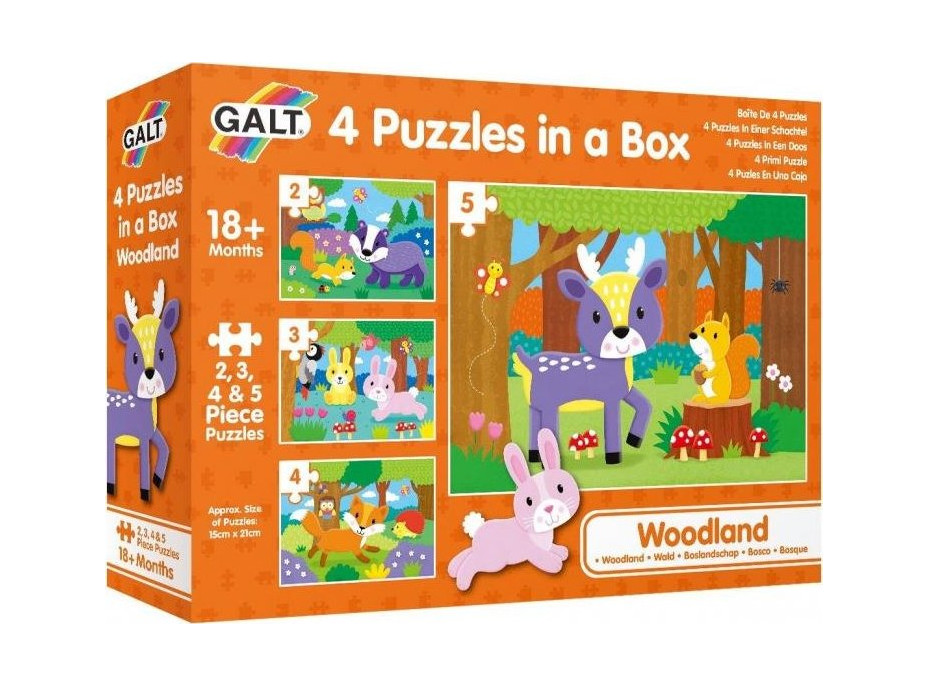 GALT Puzzle V lese 4v1 (2,3,4,5 dílků)