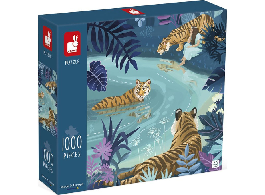 JANOD Puzzle Tygří setkání 1000 dílků