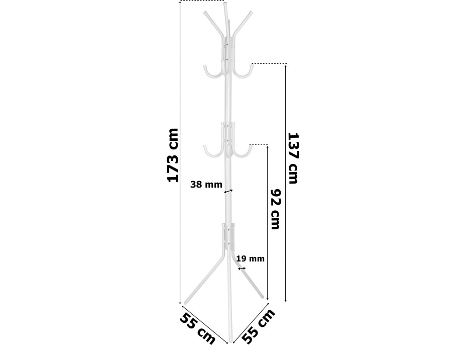 Stojanový věšák PABLO - bílý