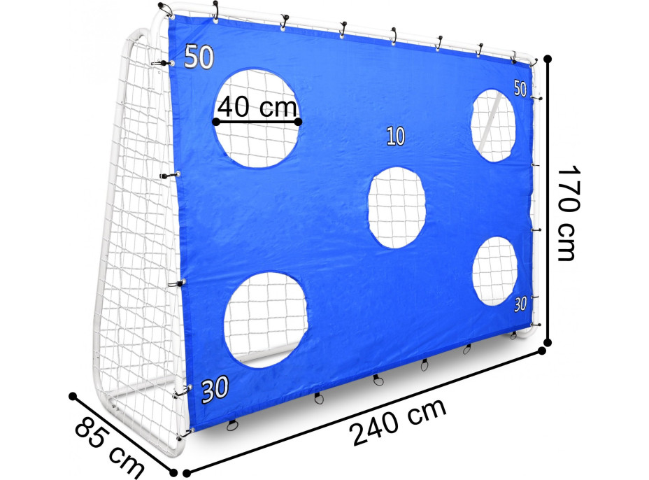 Fotbalová branka s terčem OLSEN 240 cm