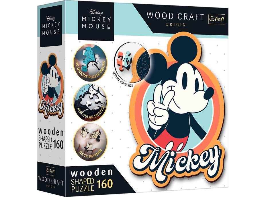 TREFL Wood Craft Origin puzzle Mickey Mouse Retro 160 dílků