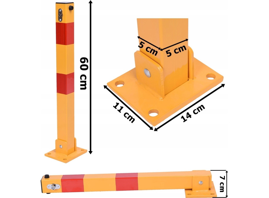 Parkovací zábrana sloupek 60 cm