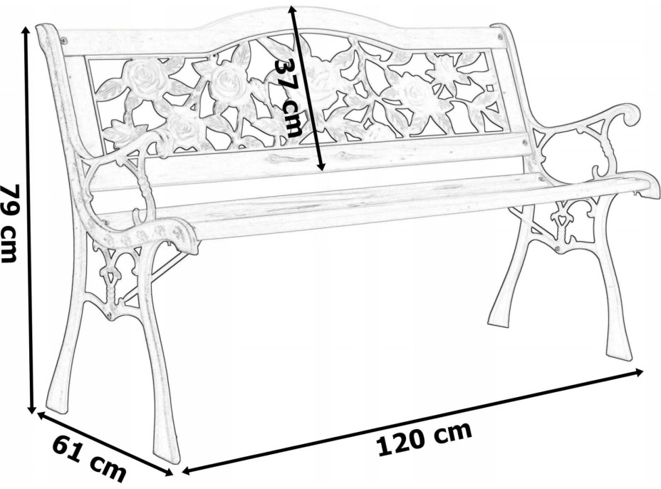 Zahradní lavička RÓZA