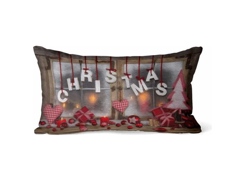 Vánoční LED povlak na polštář 50x30 cm - Chrismas