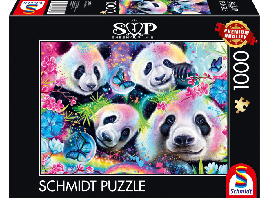 SCHMIDT Puzzle Neon: Pandy 1000 dílků