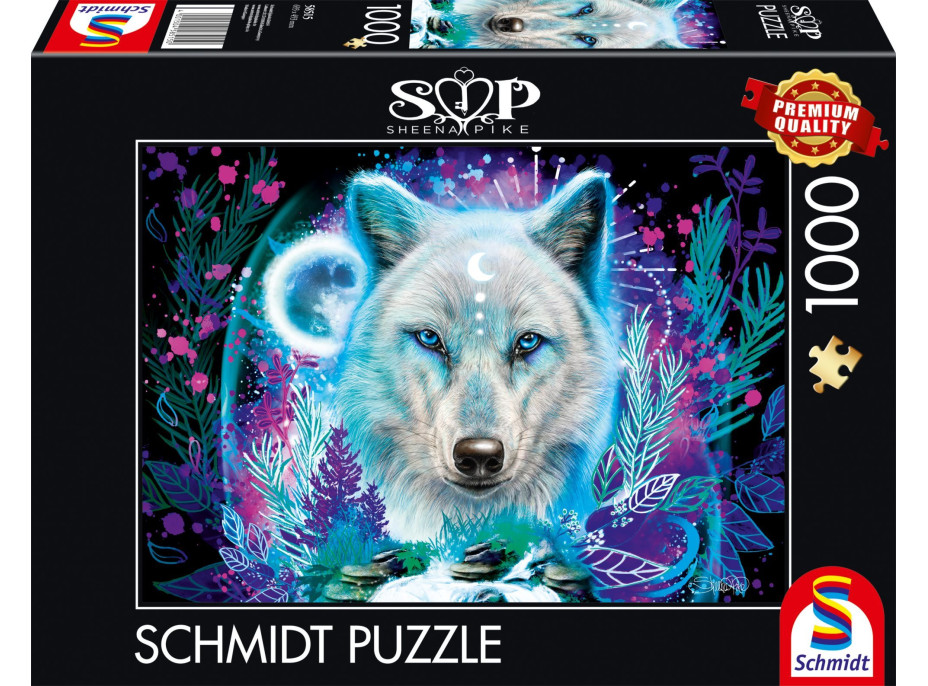 SCHMIDT Puzzle Neon: Polární vlk 1000 dílků