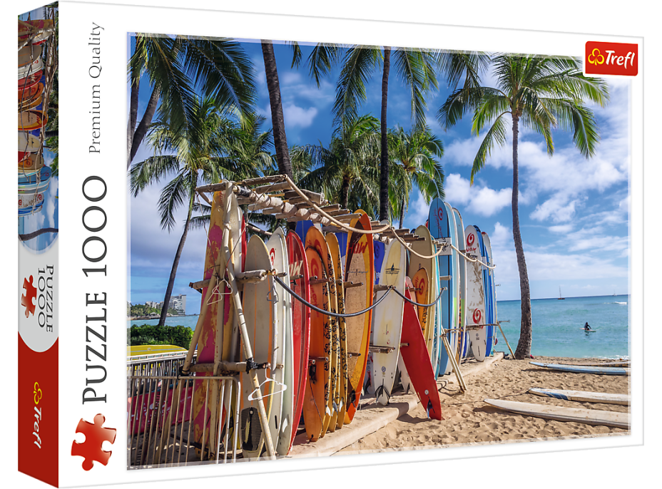 TREFL Puzzle Pláž Waikiki, Havaj 1000 dílků