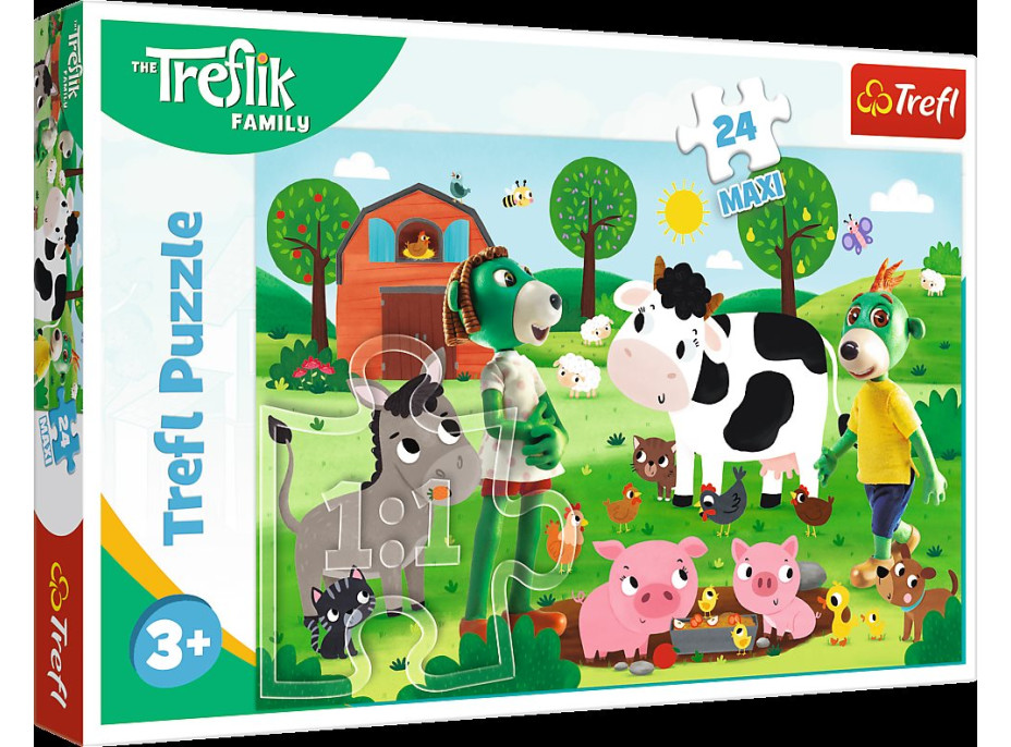 Puzzle Treflíci na farmě MAXI 24 dílků