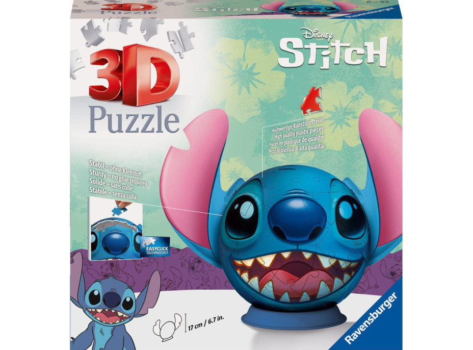 RAVENSBURGER Puzzleball Stitch s ušima 77 dílků