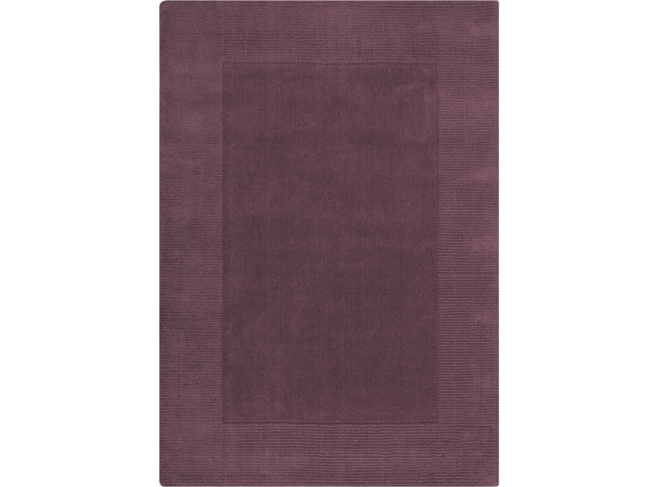 Kusový ručně tkaný koberec Tuscany Textured Wool Border Purple