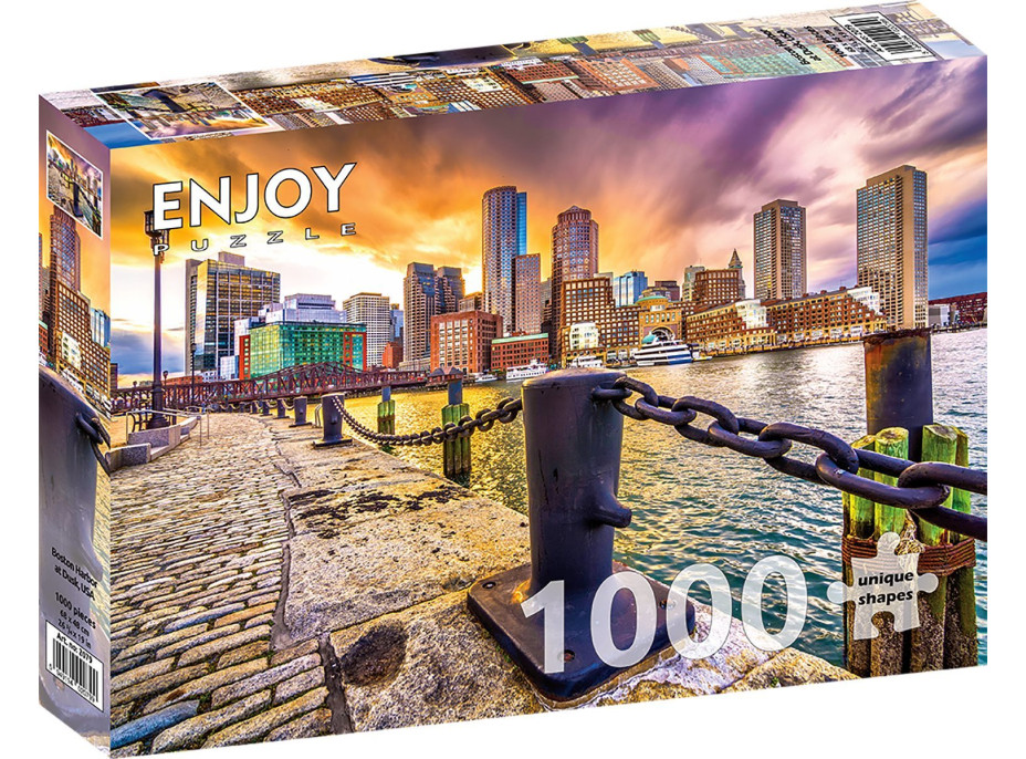 ENJOY Puzzle Bostonský přístav za soumraku, USA 1000 dílků