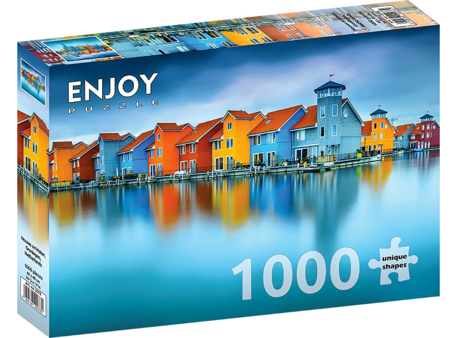 ENJOY Puzzle Domky u vody, Groningen, Nizozemsko 1000 dílků