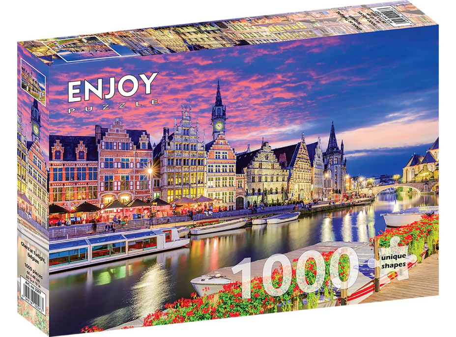 ENJOY Puzzle Gent za soumraku, Belgie 1000 dílků