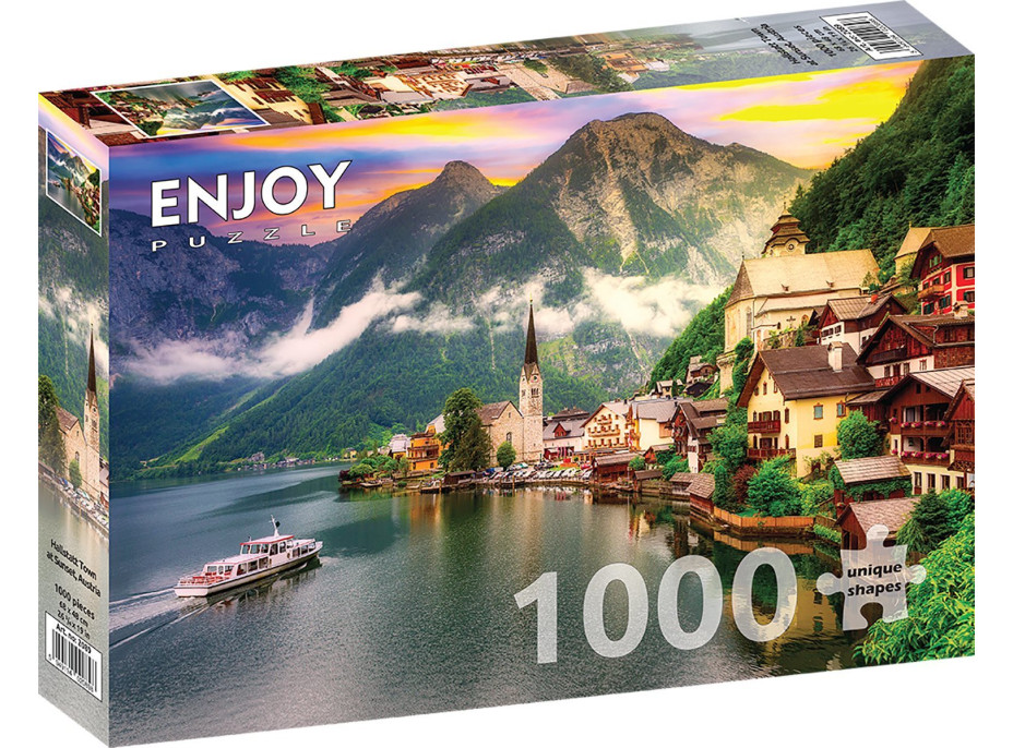 ENJOY Puzzle Hallstatt při západu slunce, Rakousko 1000 dílků