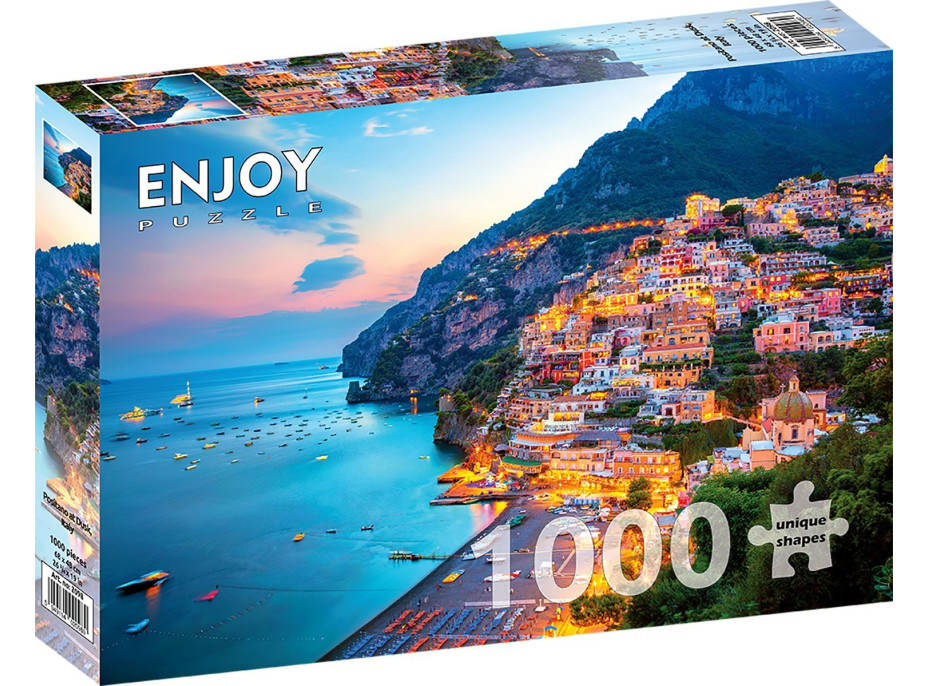 ENJOY Puzzle Positano za soumraku, Itálie 1000 dílků