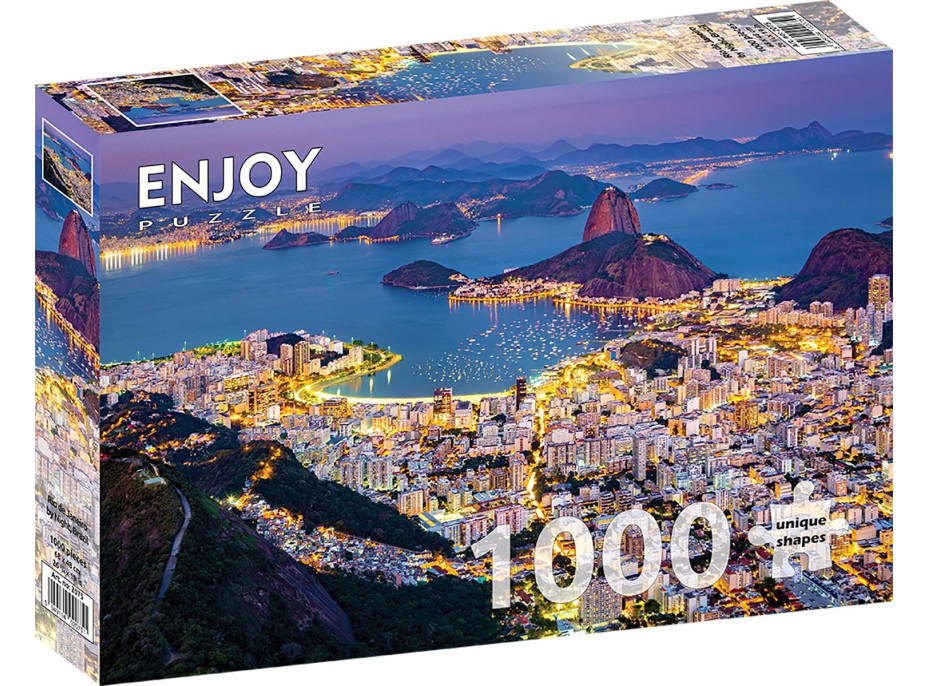 ENJOY Puzzle Rio de Janeiro v noci, Brazílie 1000 dílků