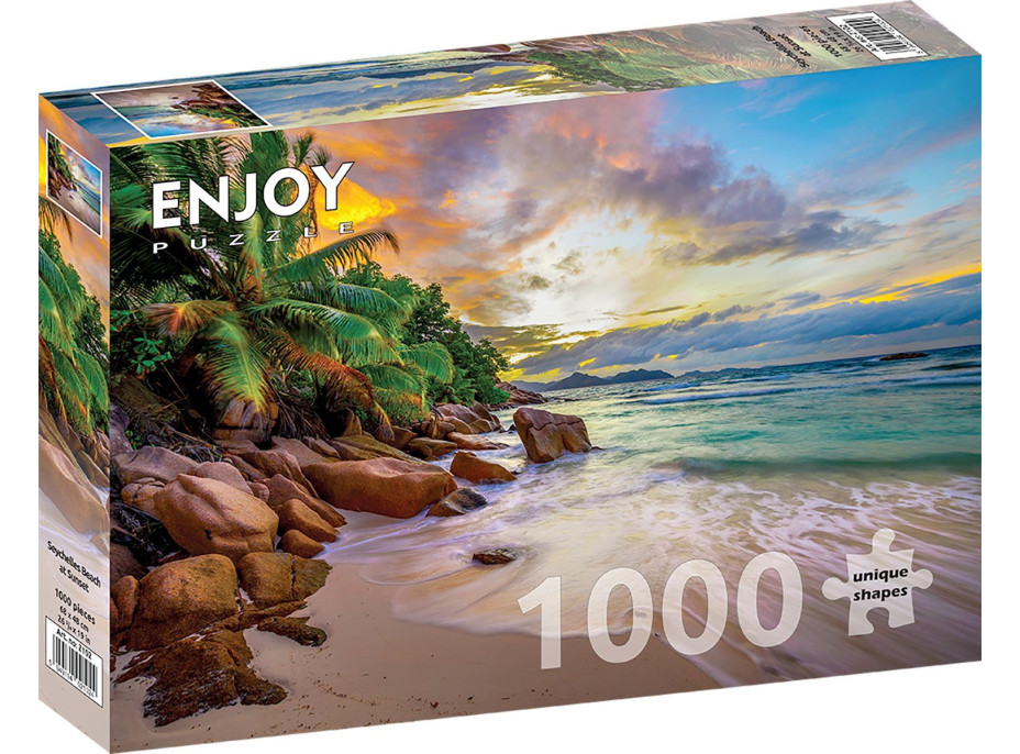 ENJOY Puzzle Seychelské pláže při západu slunce 1000 dílků