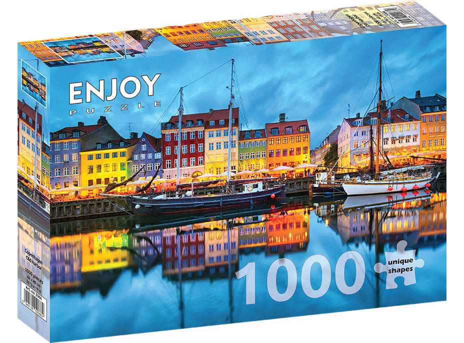 ENJOY Puzzle Starý kodaňský přístav 1000 dílků