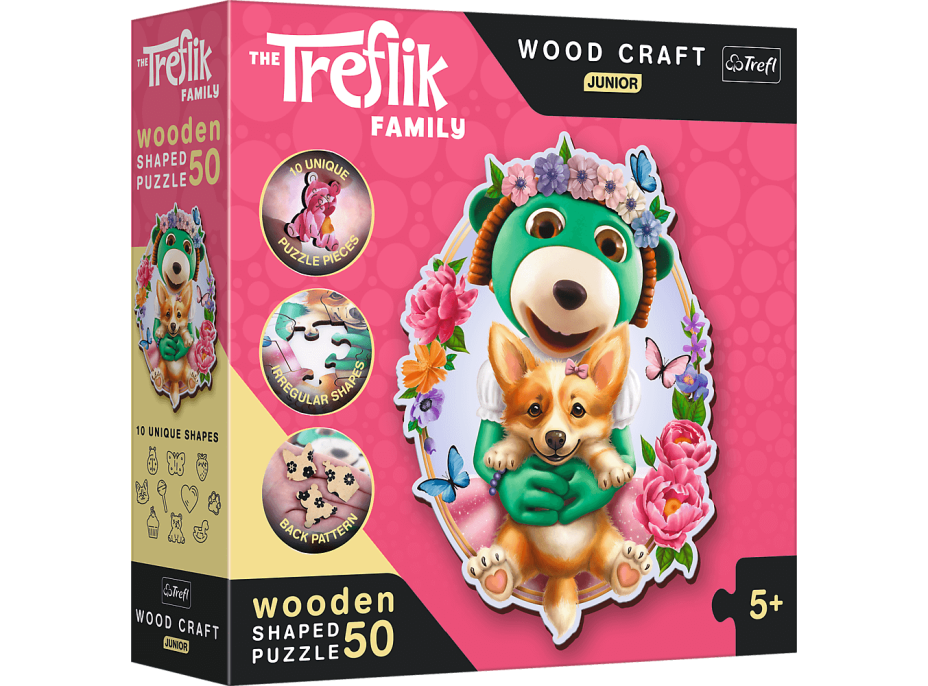 Wood Craft Origin puzzle Šťastní Treflíci 50 dílků