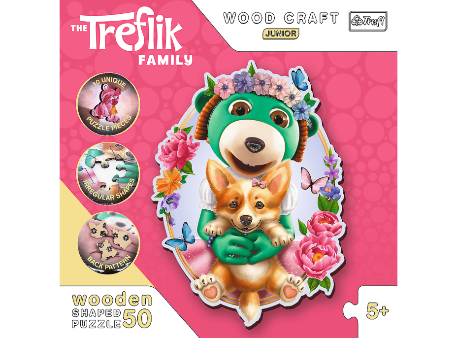 Wood Craft Origin puzzle Šťastní Treflíci 50 dílků