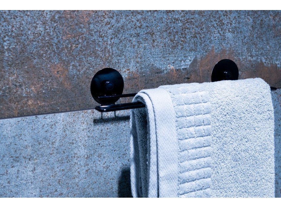 Drátěný držák toaletního papíru na nalepení 3M - černý