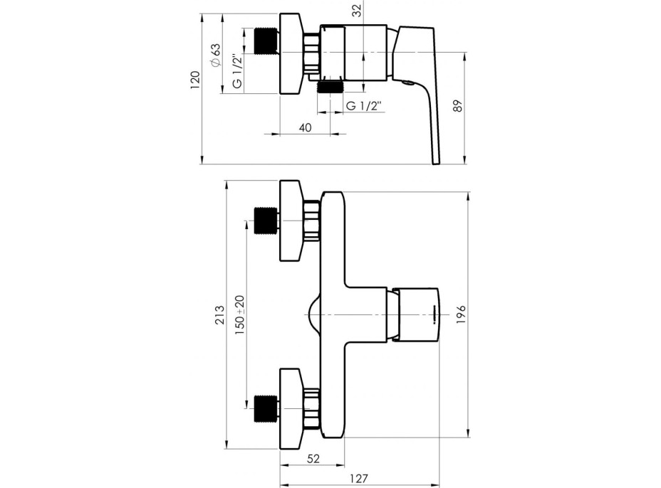 Sprchová baterie MODENA-12/K s příslušenstvím - chromová