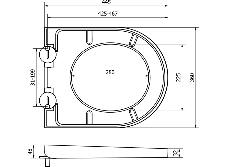 Duroplast WC sedátko MEXEN CLA IC - softclose - bílé, 39020100